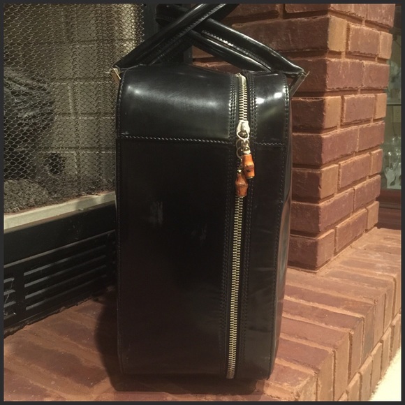 Gucci Black Patent Leather Suitcase - Picture 5 of 8